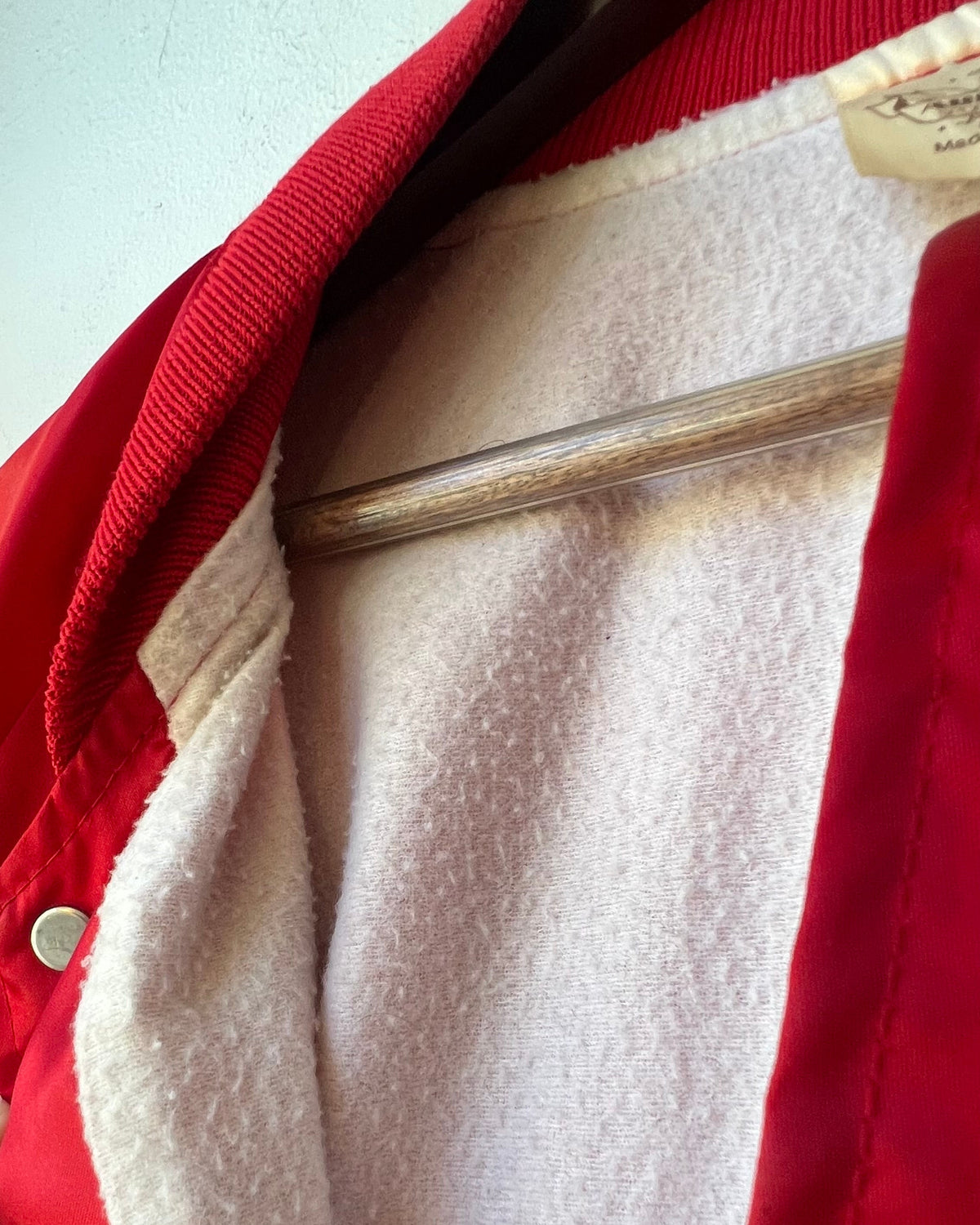 Vintage Cherry Satin Bomber Jacket