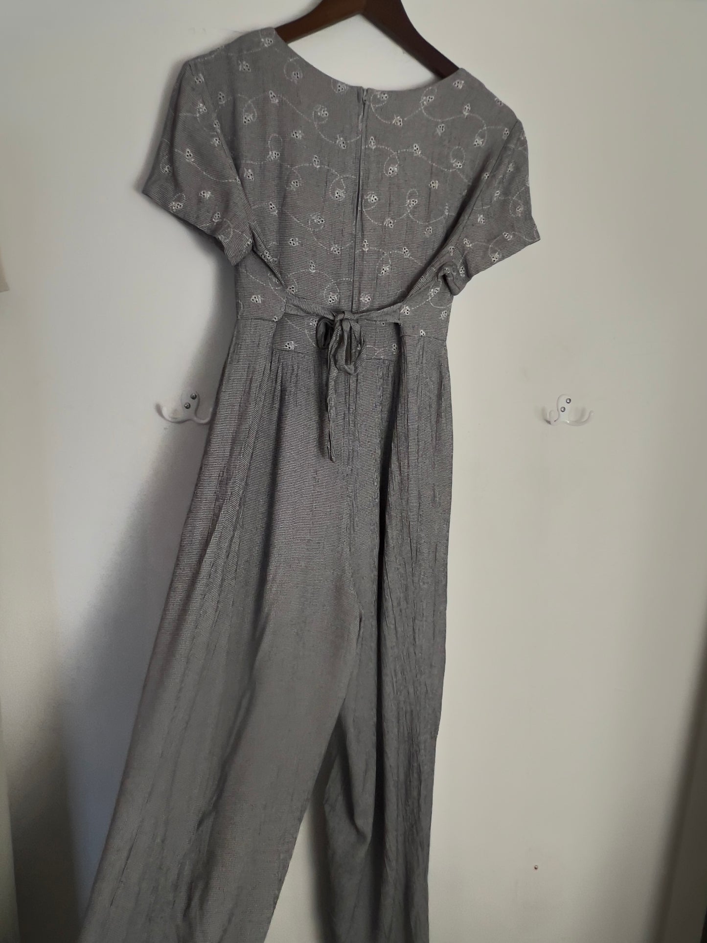 Vintage Pleated Floral Jumpsuit
