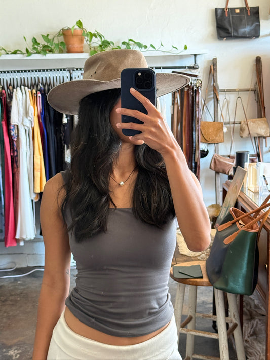 Vintage Taupe Outback Hat