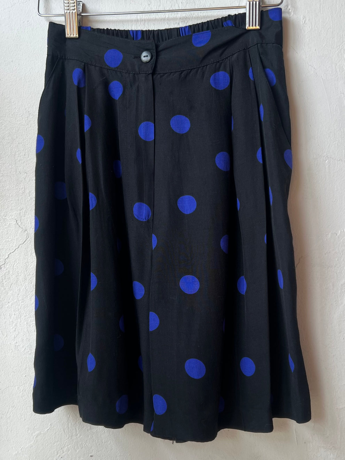 Vintage Pleated Polka Dotted Short