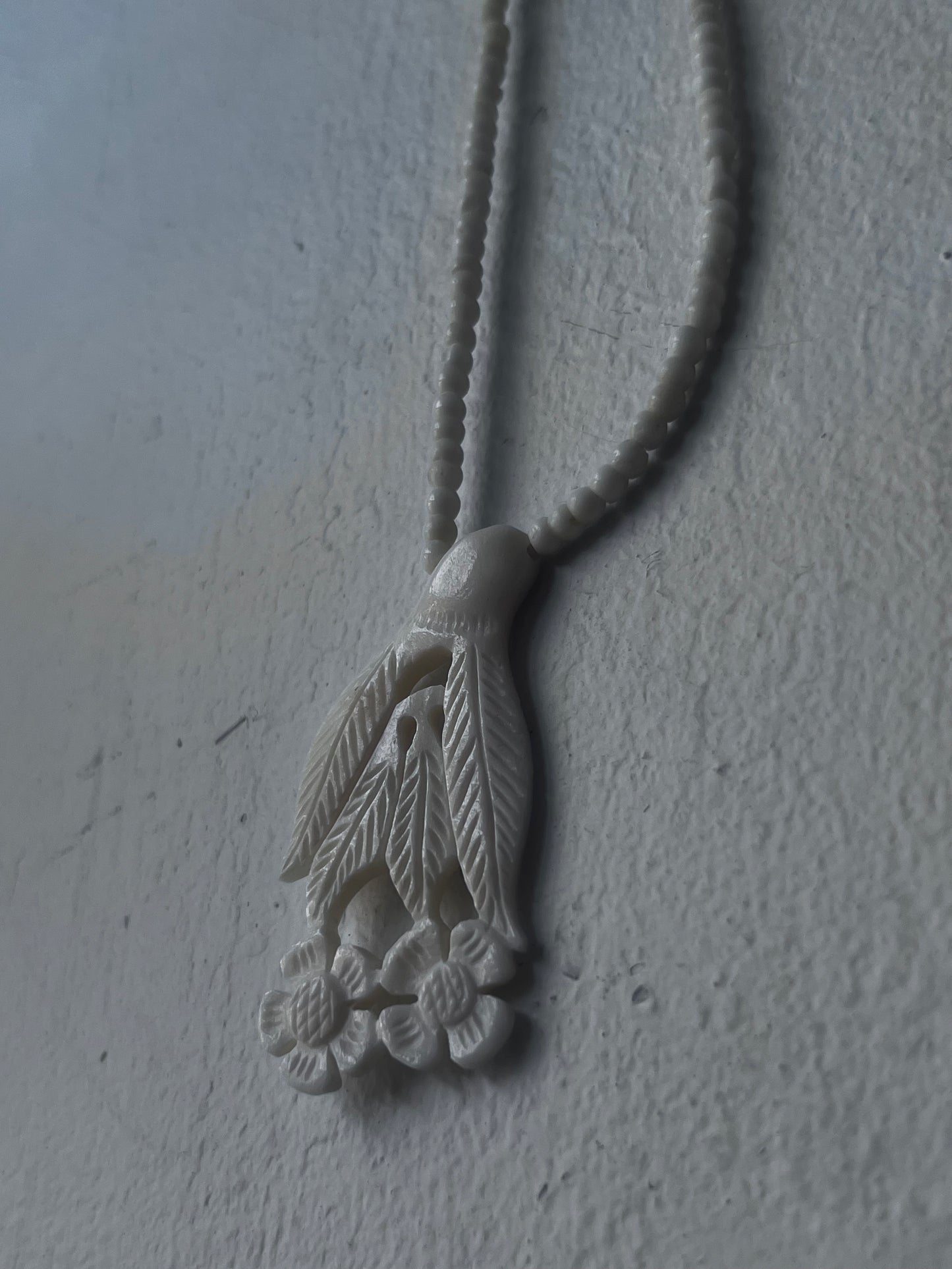 Vintage Hand Carved Beaded Necklace