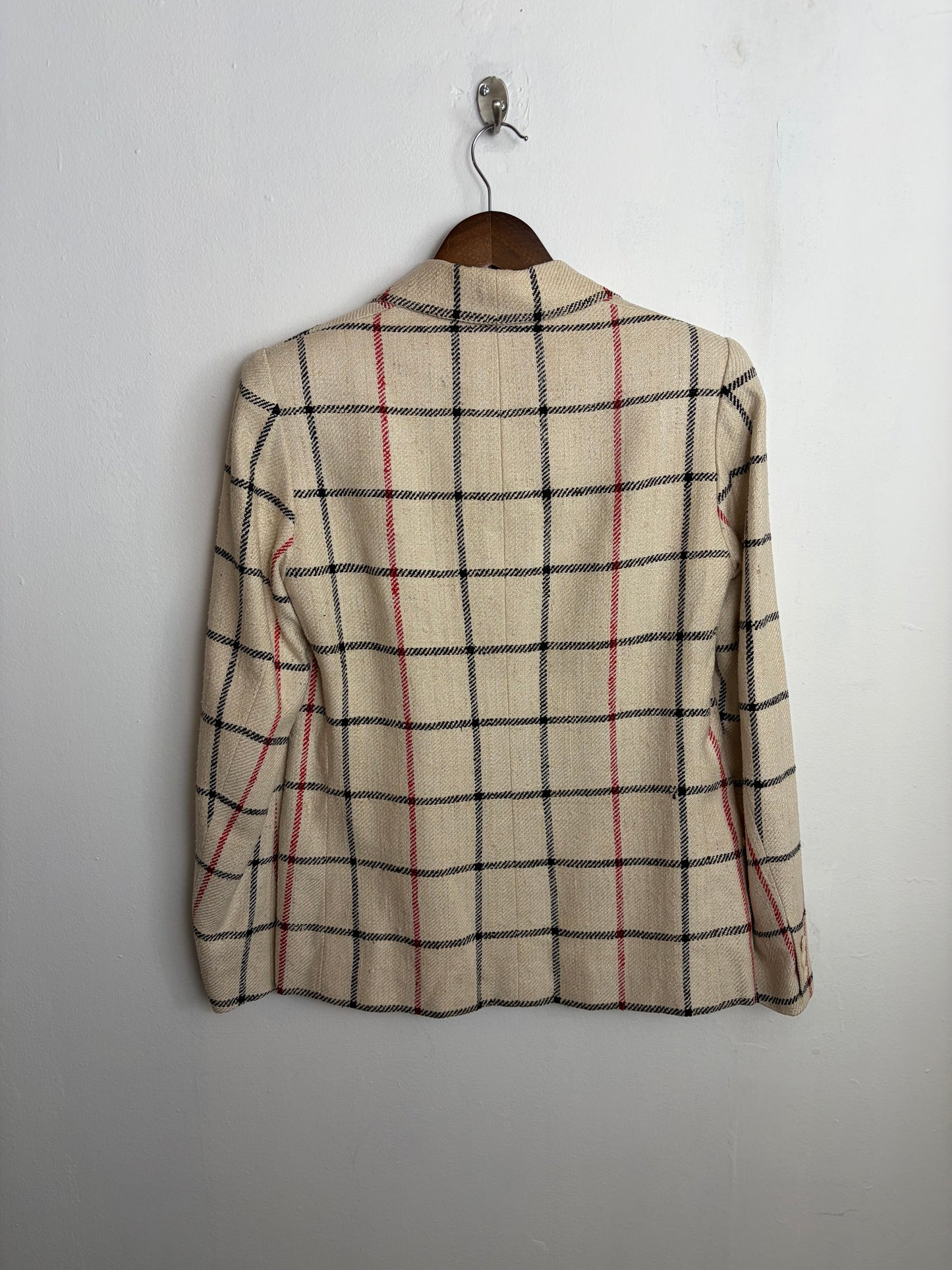 Vintage Silk Plaid Blazer