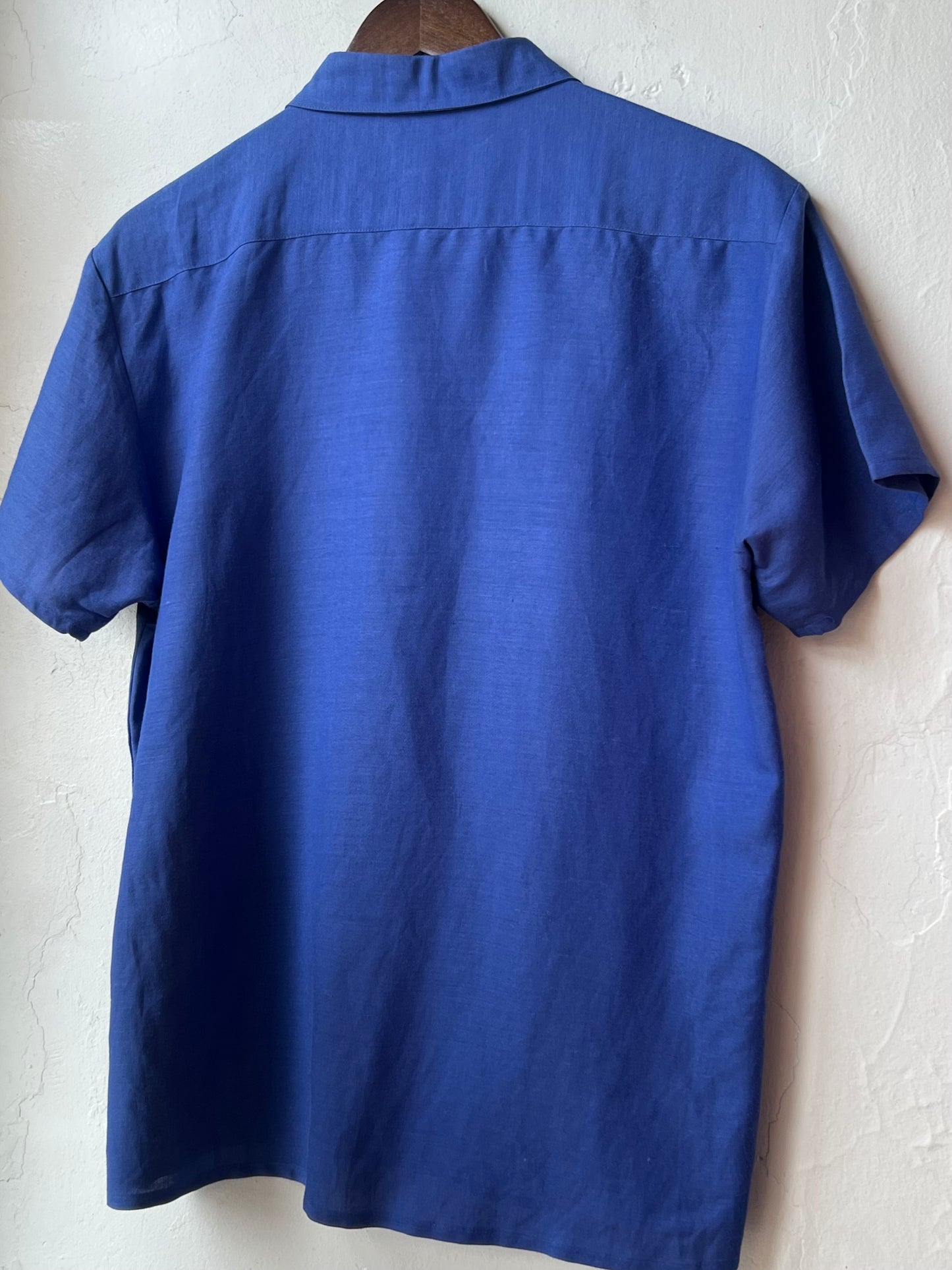 Vintage Indigo Short Sleeve Blouse