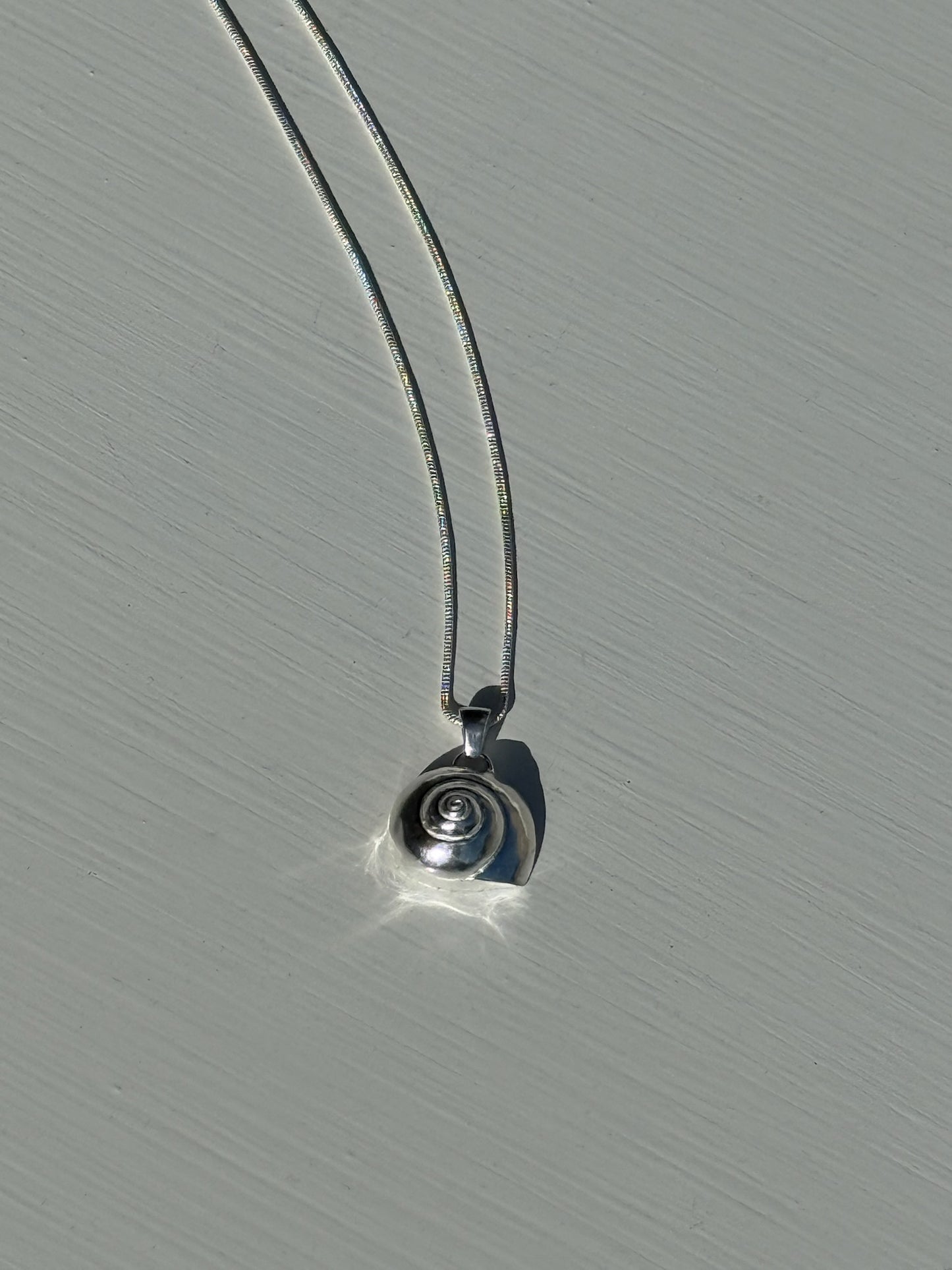 Vintage Sterling Silver Shell Necklace