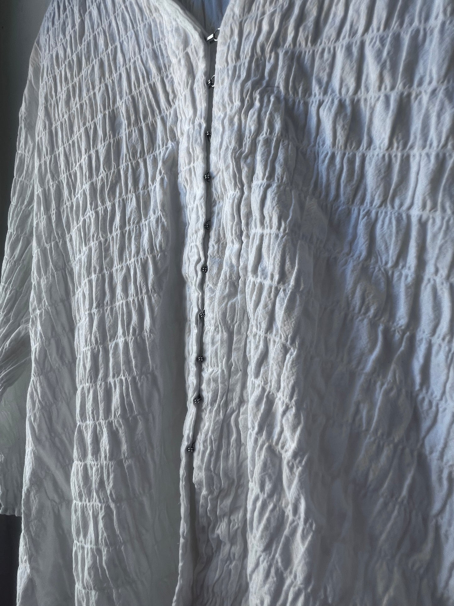 Vintage Crinkle Gauze Popover Blouse
