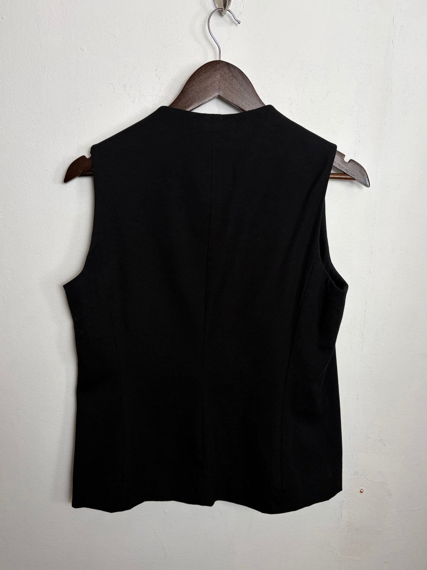 Vintage Black Button-Front Vest