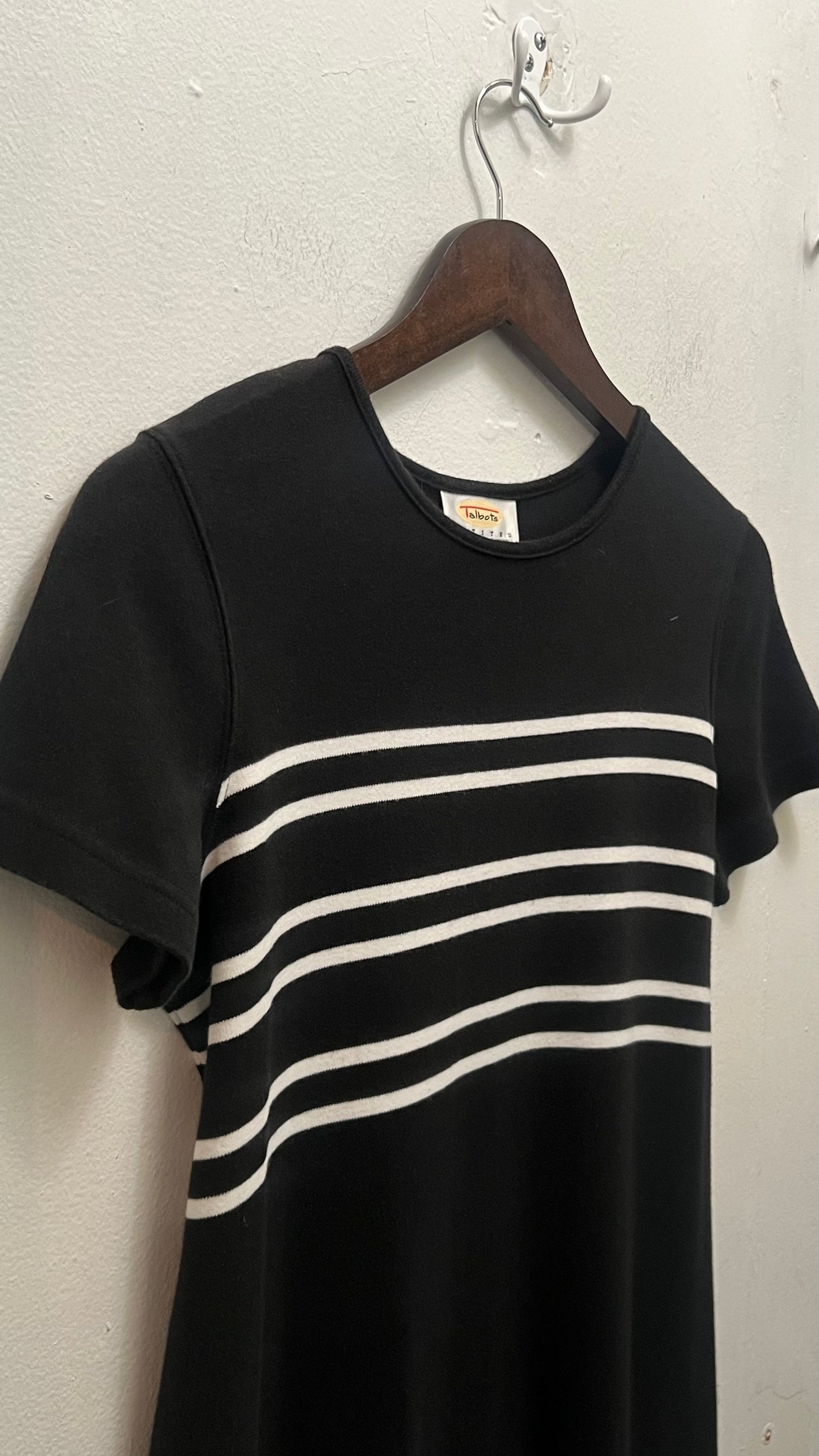 Vintage Talbots Noir Striped Dress