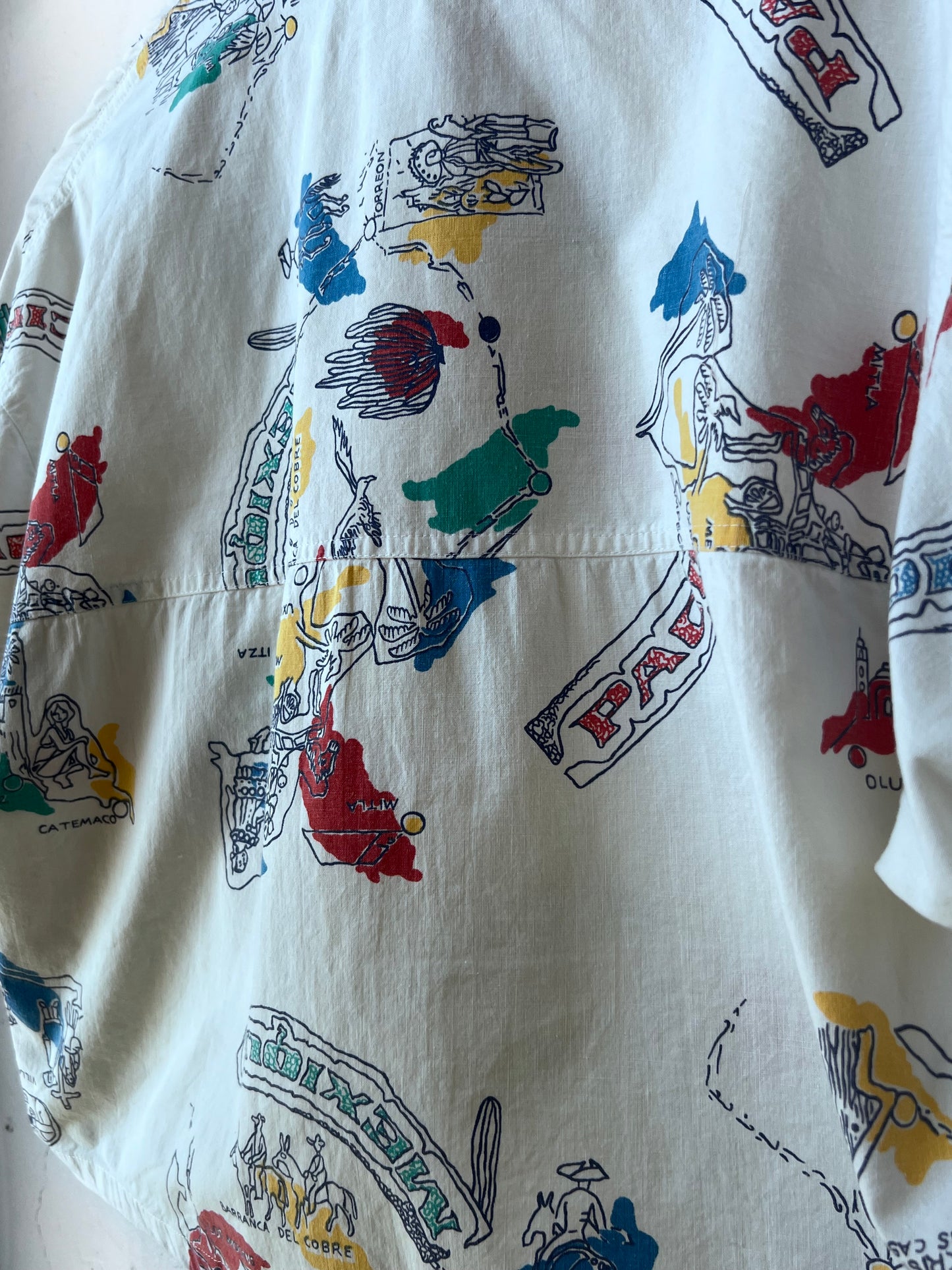 Vintage Yucatán Travel Map Top