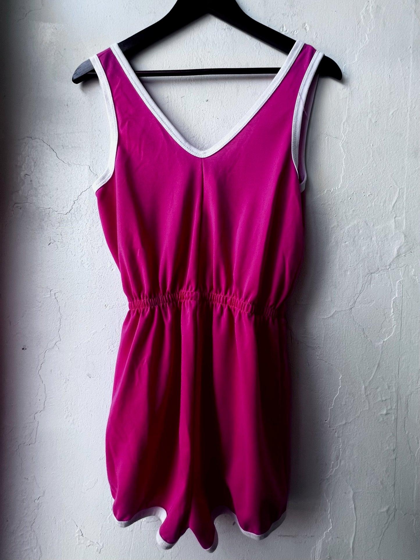Vintage Poolside Pink Romper