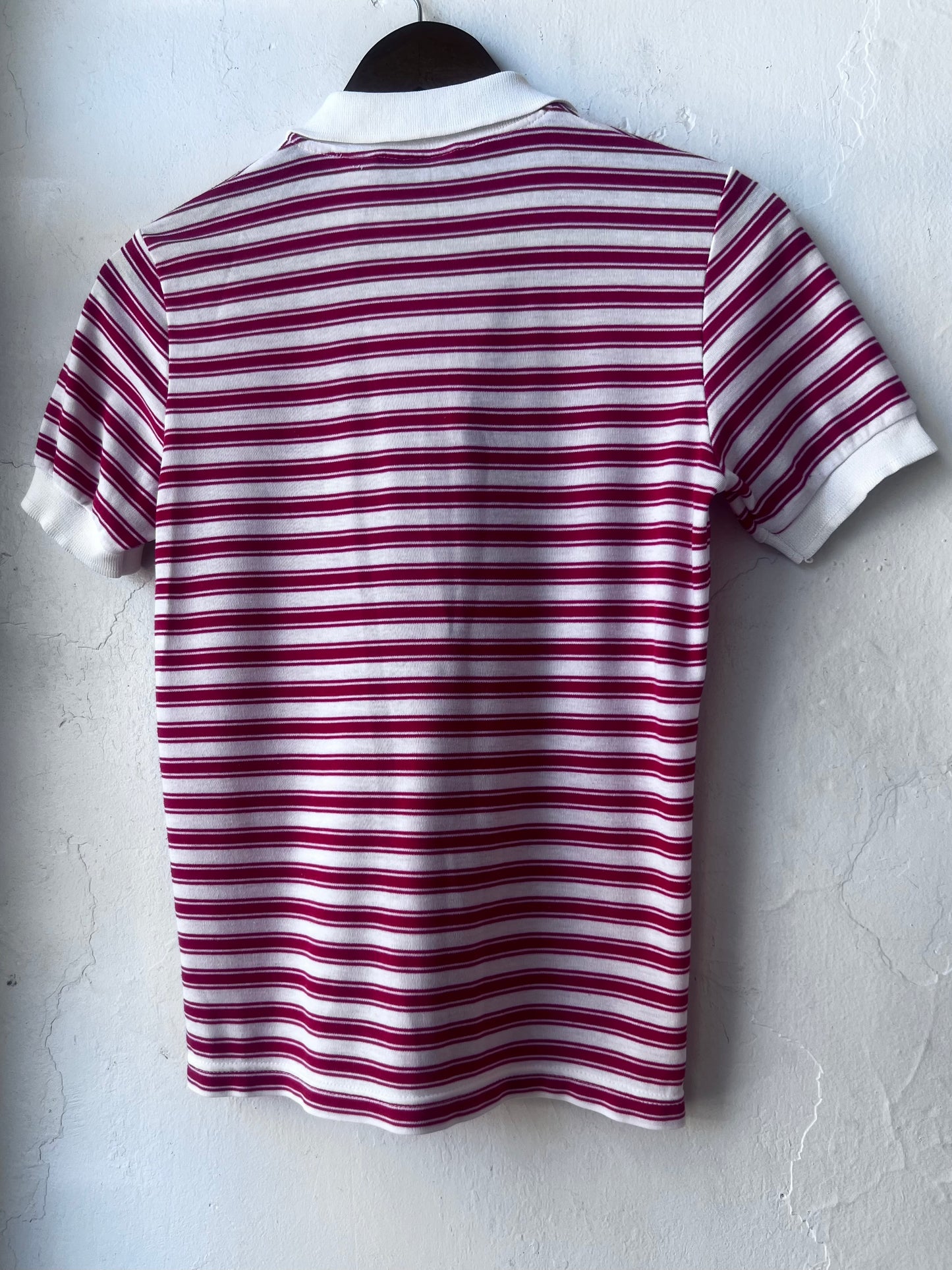 Vintage Raspberry Stripe Polo
