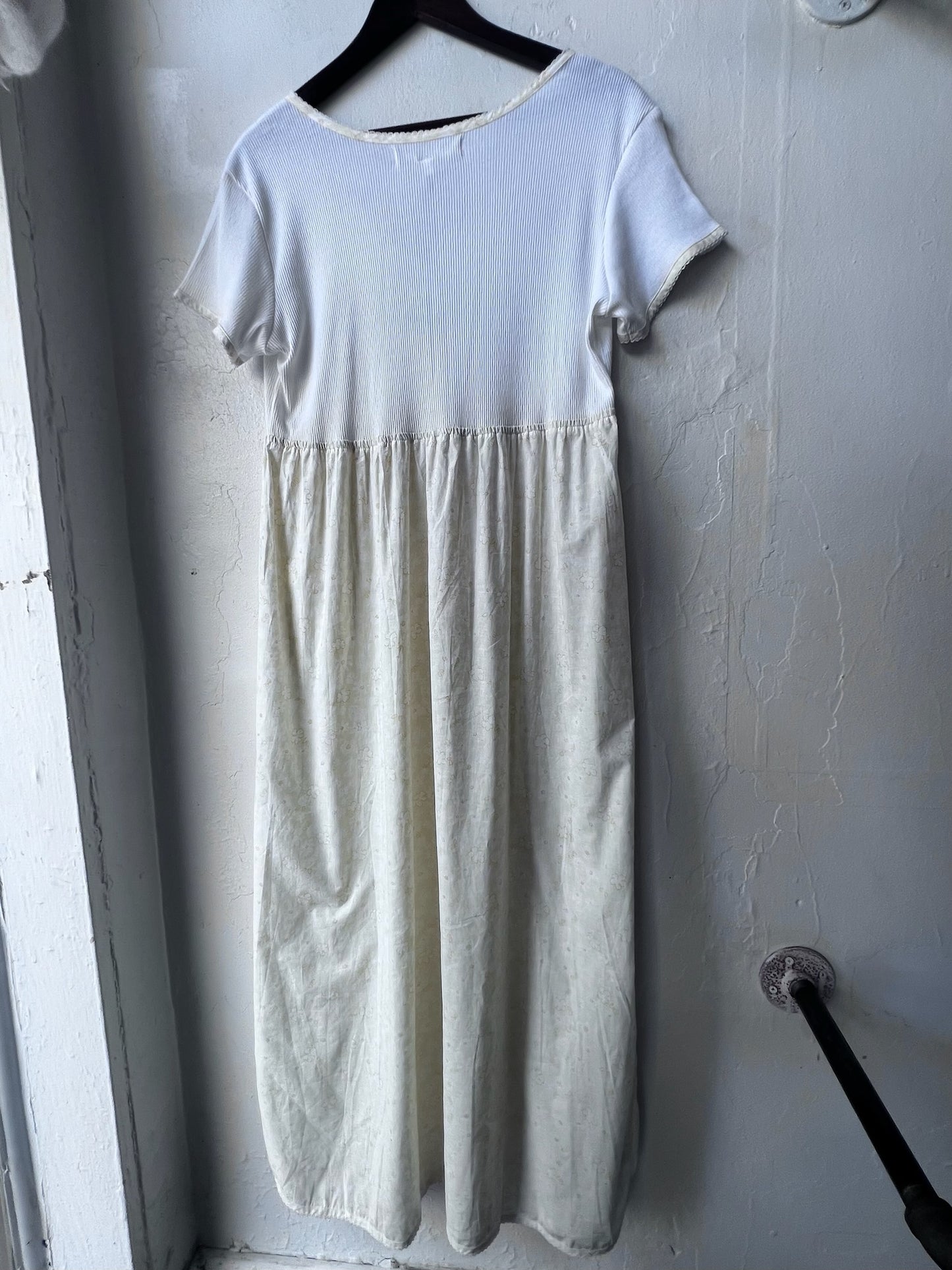 Floral Empire Waist Lace-Up Dress