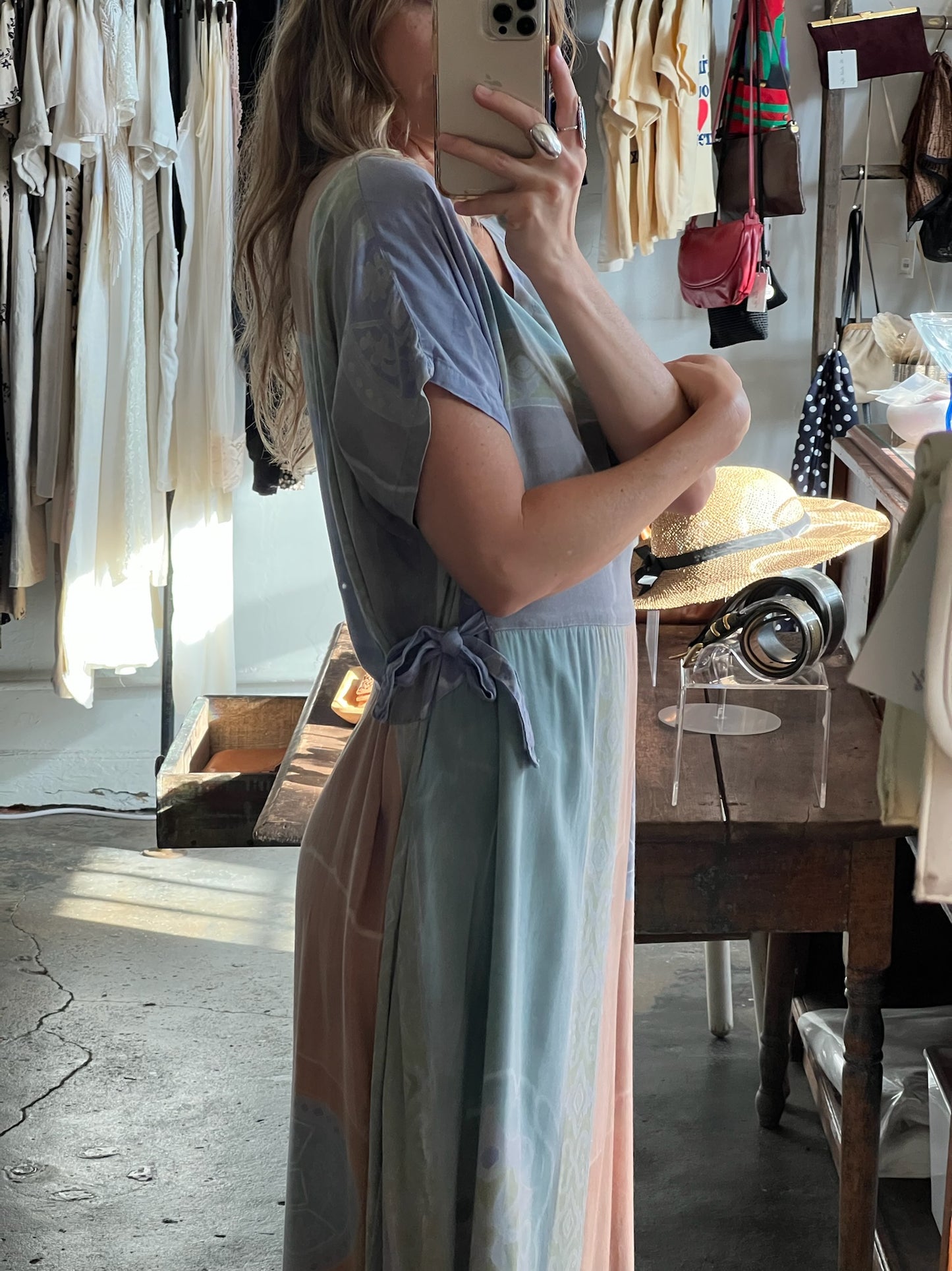 Vintage Side-Tie Shift Dress