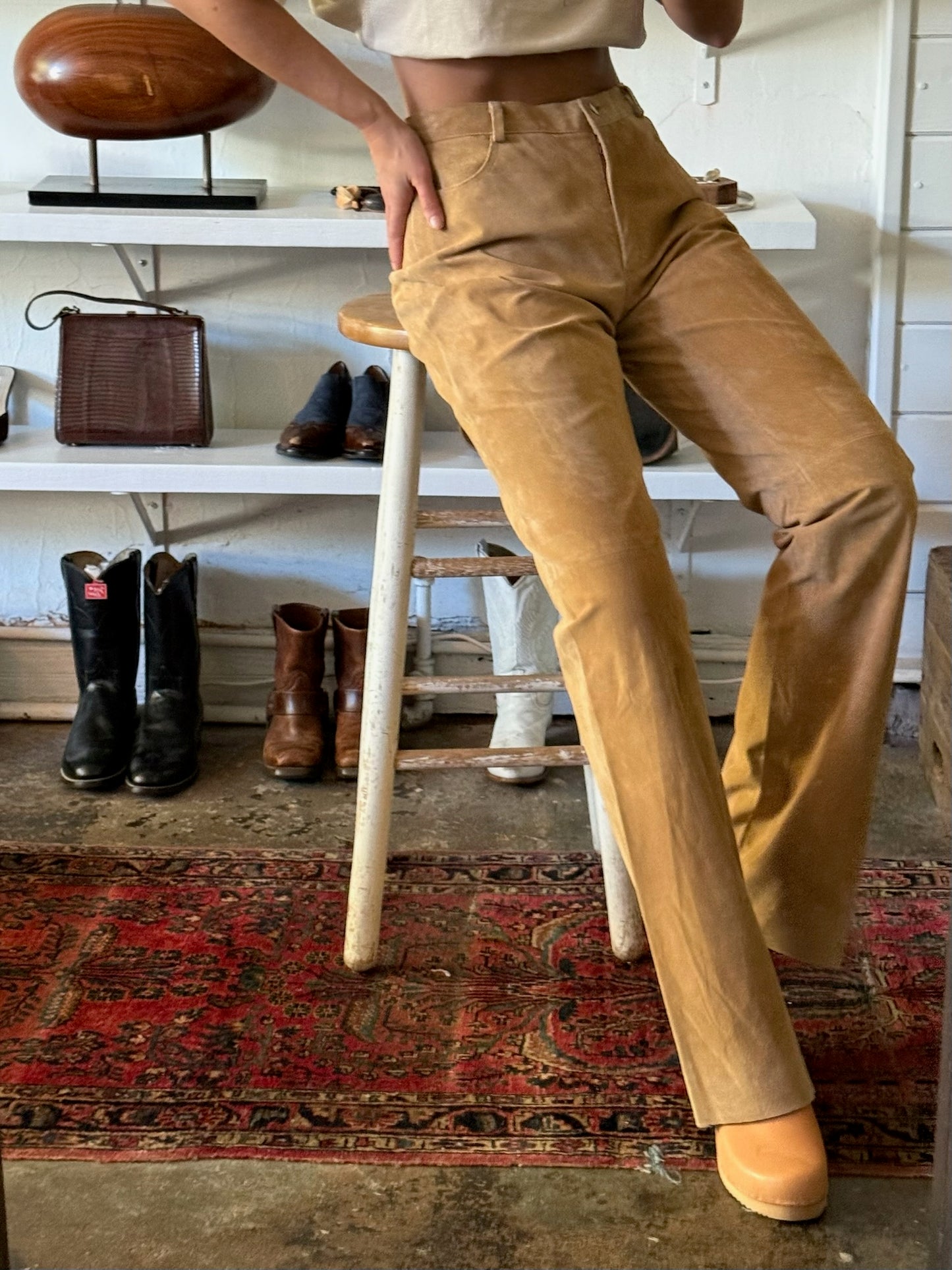 Vintage Camel Suede Pants