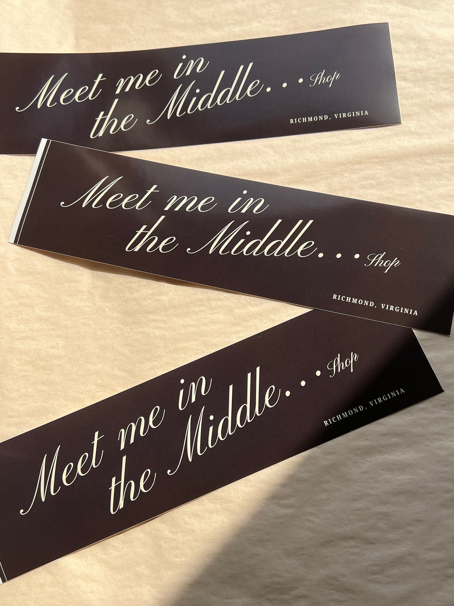 "Meet Me In The Middle" Bumper Sticker