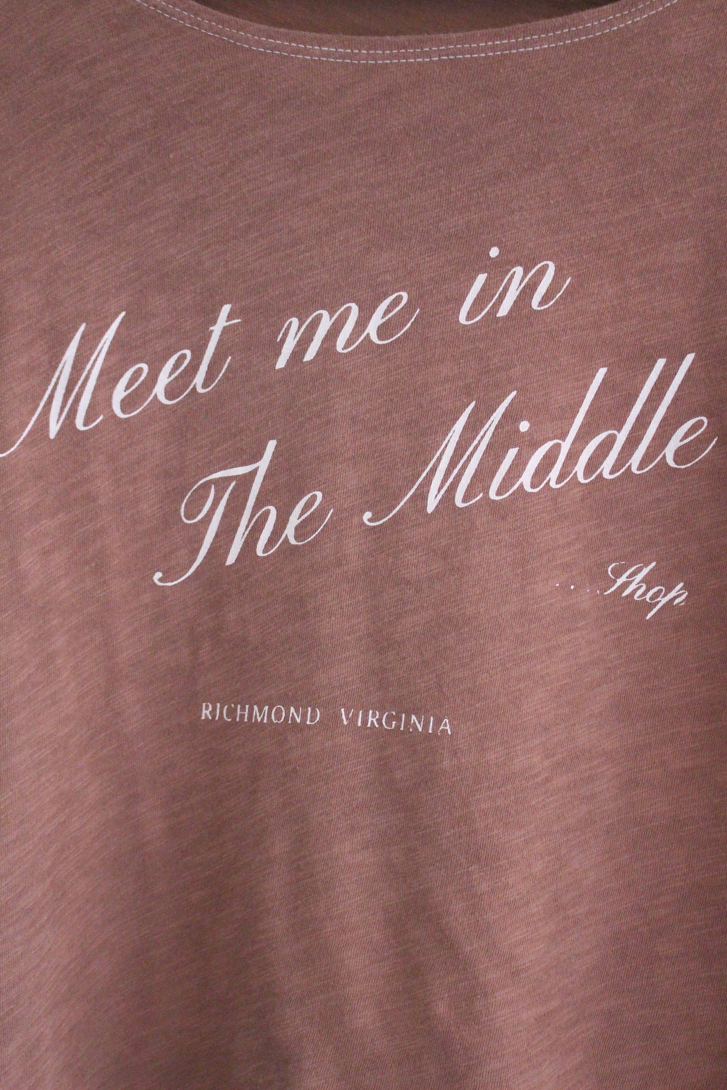 "Meet me in The Middle" Cropped Jersey Tee