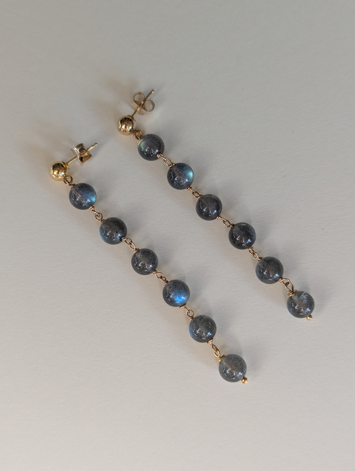Labradorite Ball Earrings by giantlion
