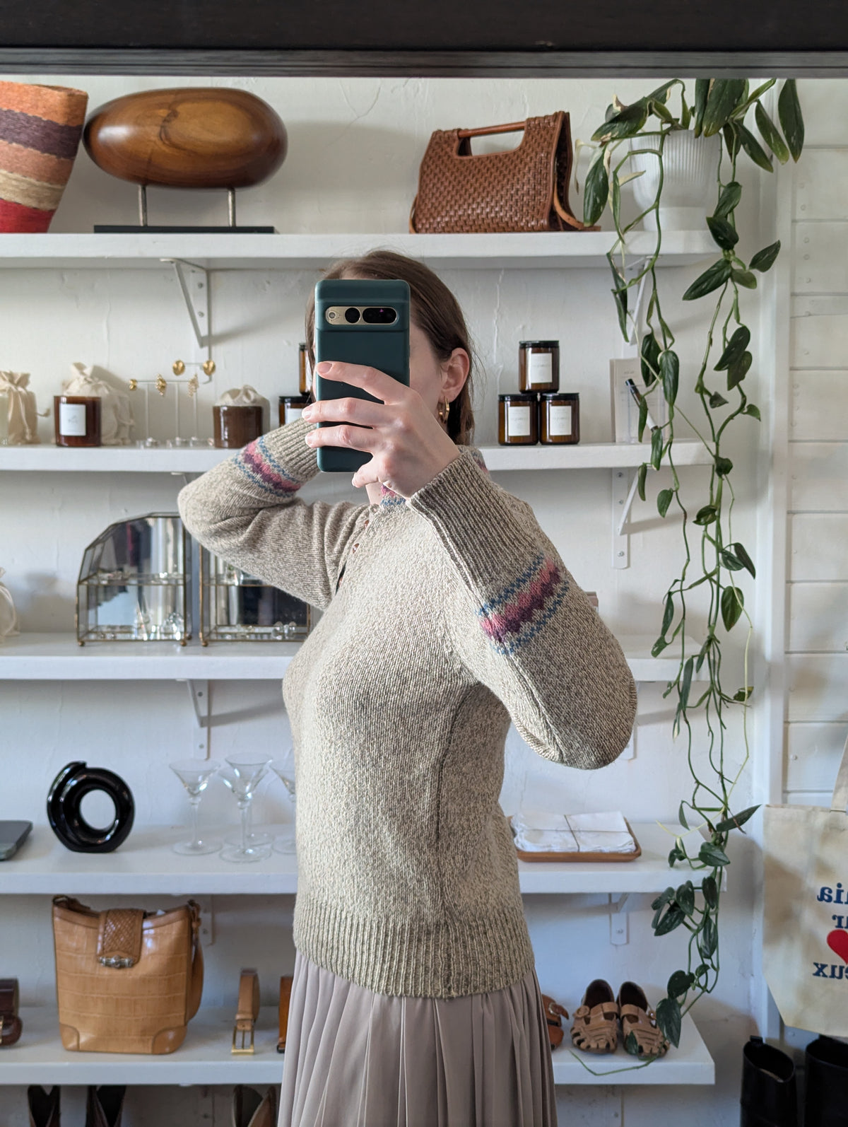 Vintage Wool Knit Henley