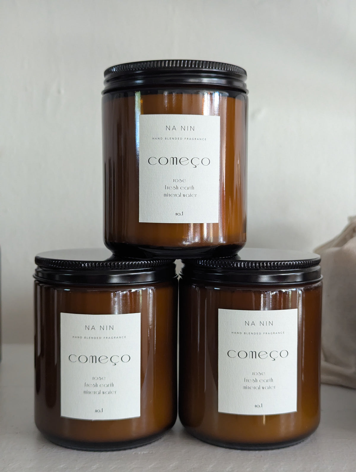 Começo No. 1 Candle / Rose, Fresh Earth, Mineral Water