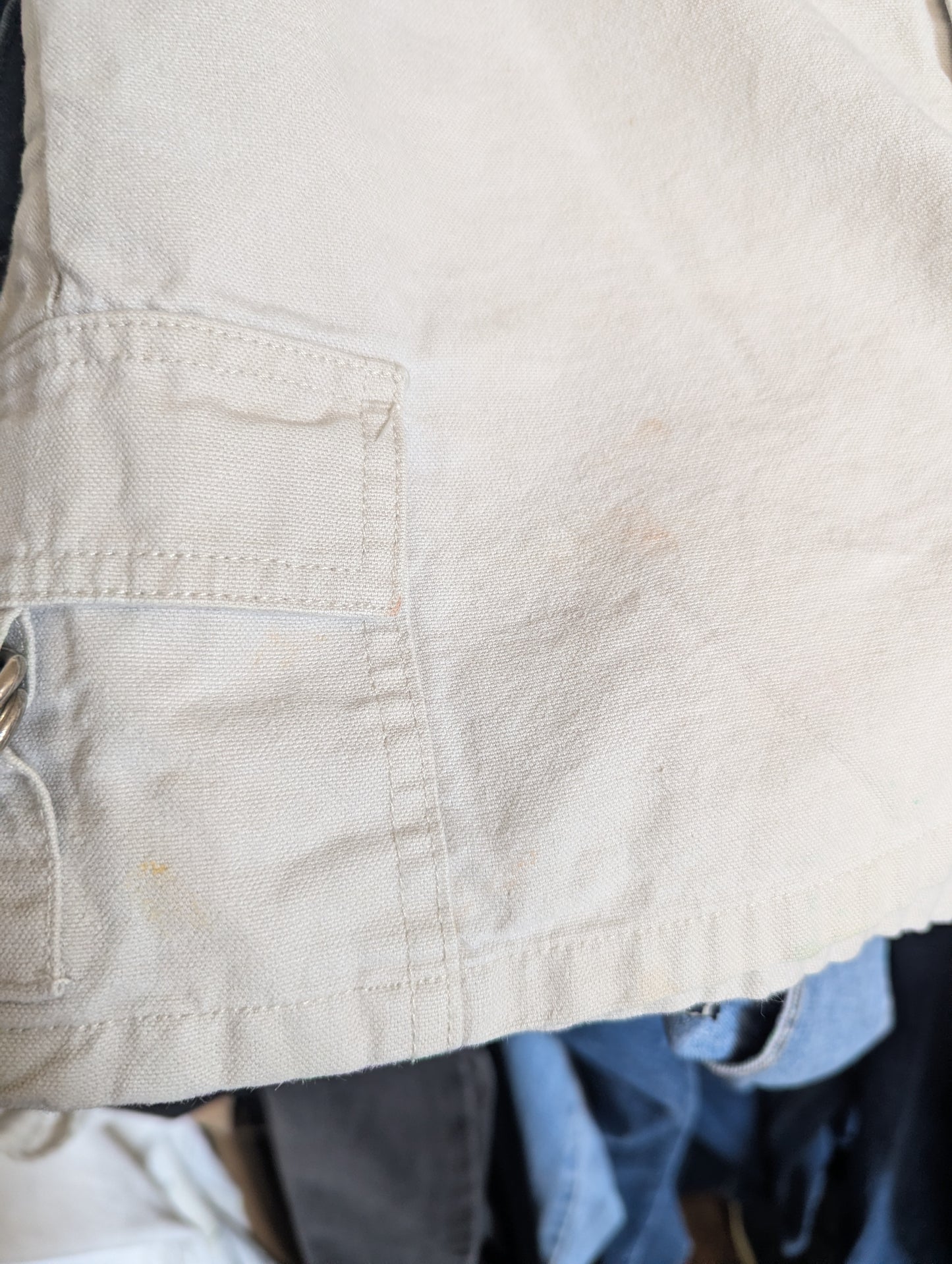 Vintage High-Waisted Khaki Utility Shorts
