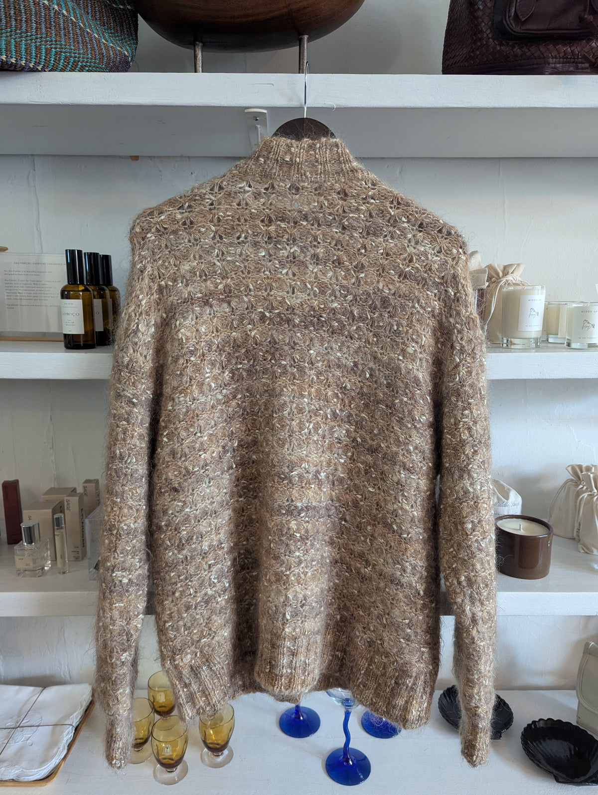 Vintage Chunky Mohair Oversized Cardigan Sweater