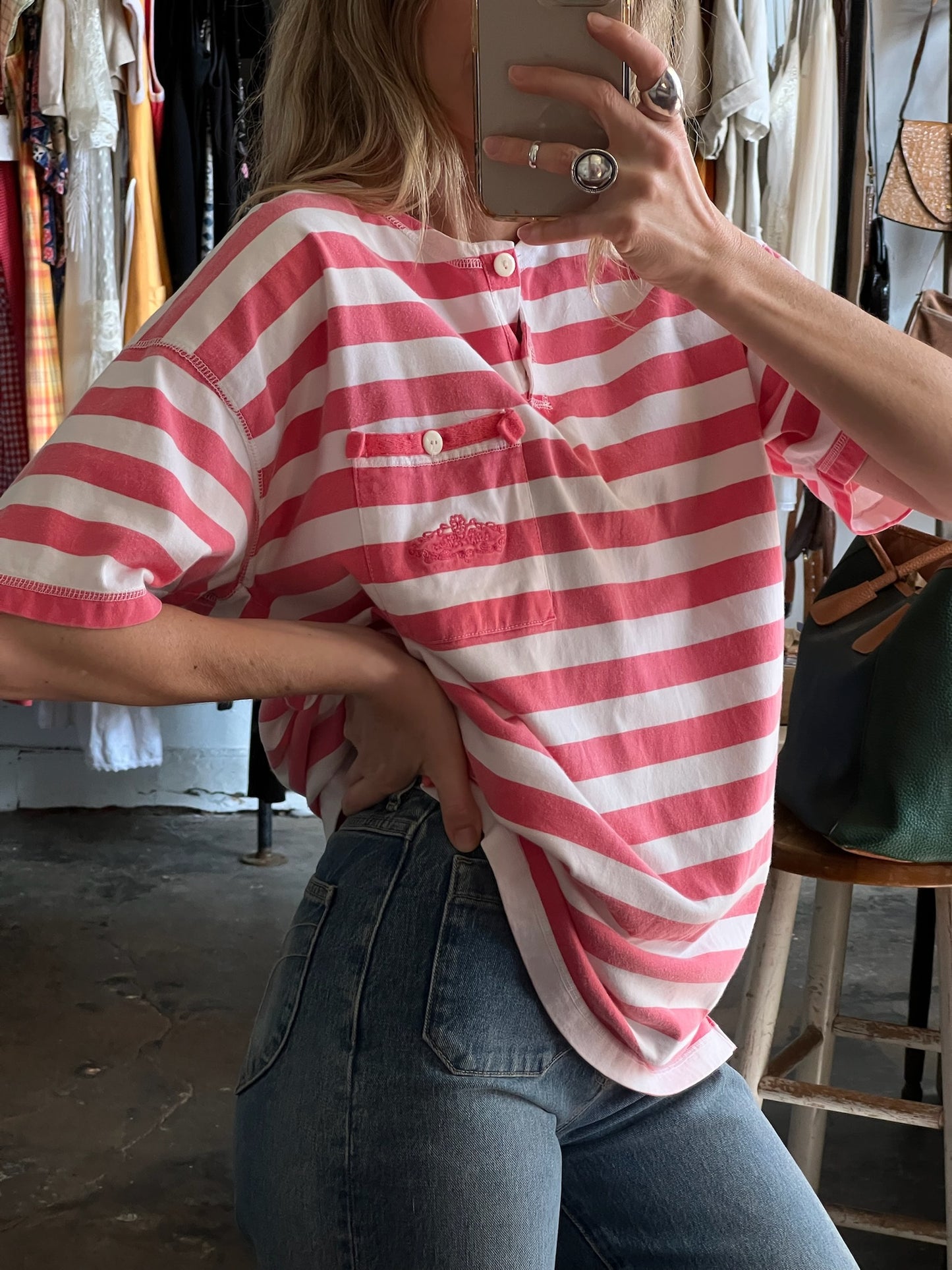 Vintage Striped Henley