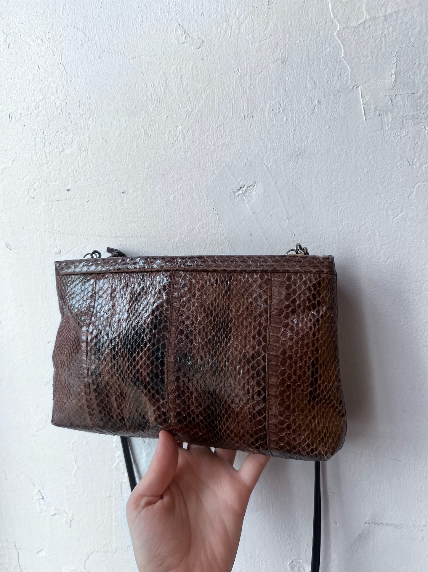 Vintage Snakeskin Crossbody Bag