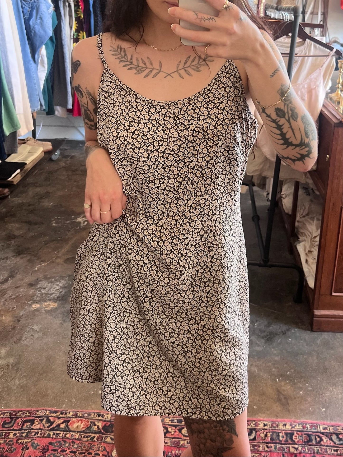 Vintage Floral Slip Dress