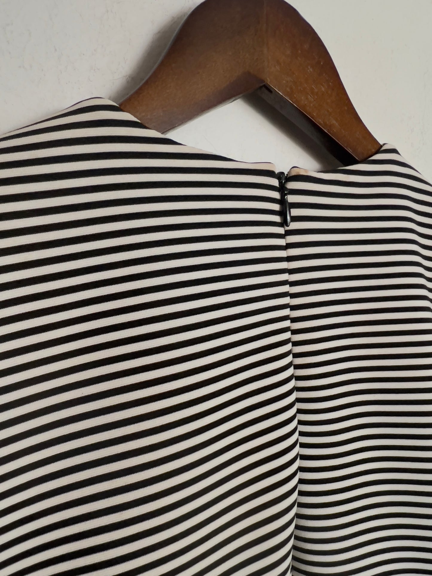 Vintage Striped Cinch Tie Empire Dress