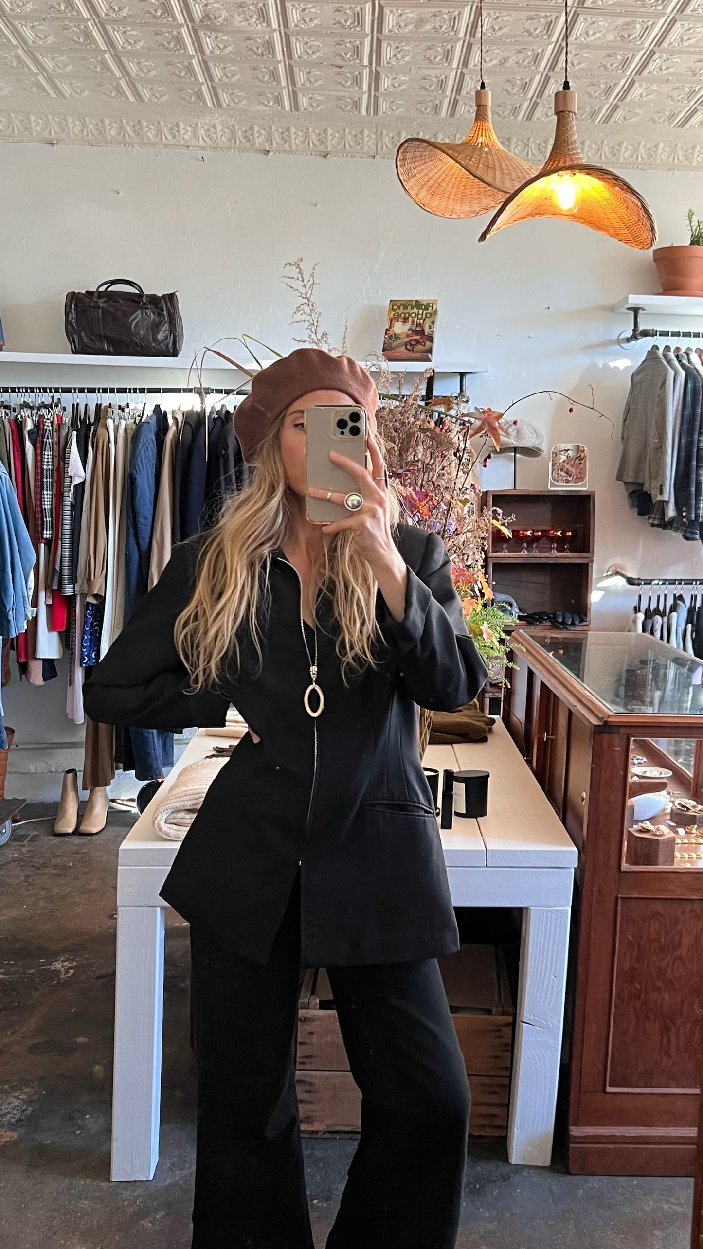 Vintage Black Zip Blazer