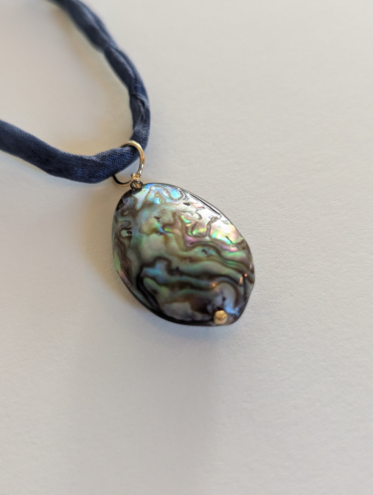 Abalone and Silk Necklace
