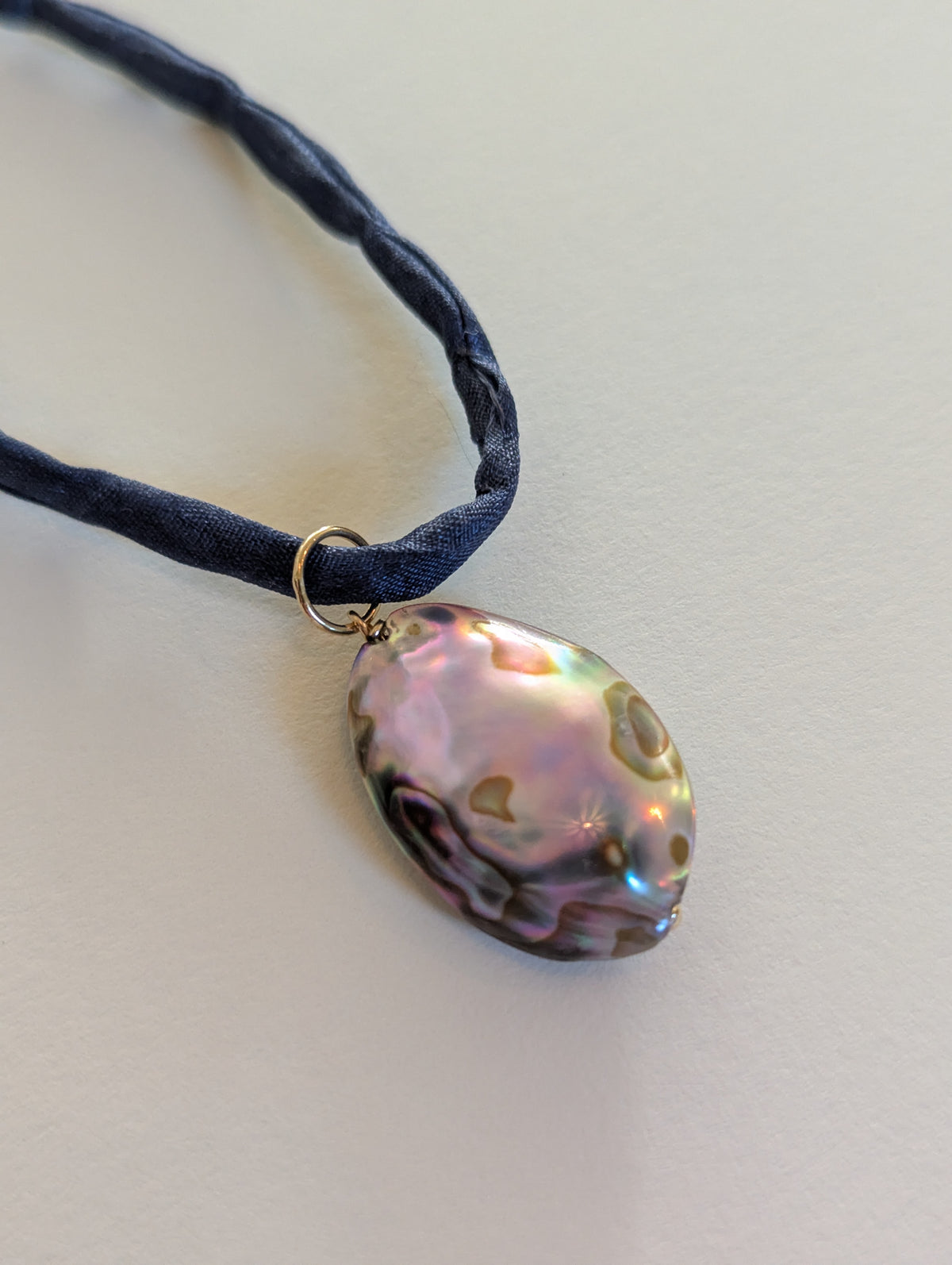 Abalone and Silk Necklace