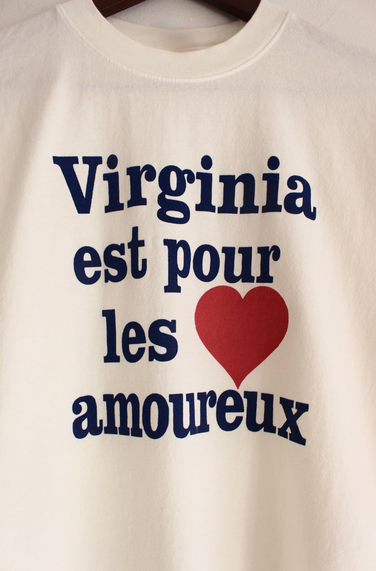"Virginia Est Pour Les Amoureux" Long Sleeve Wide T-Shirt