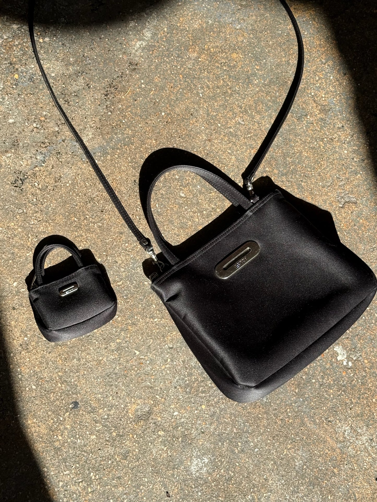 Vintage Esprit Obsidian Mini Satchel Crossbody Bag