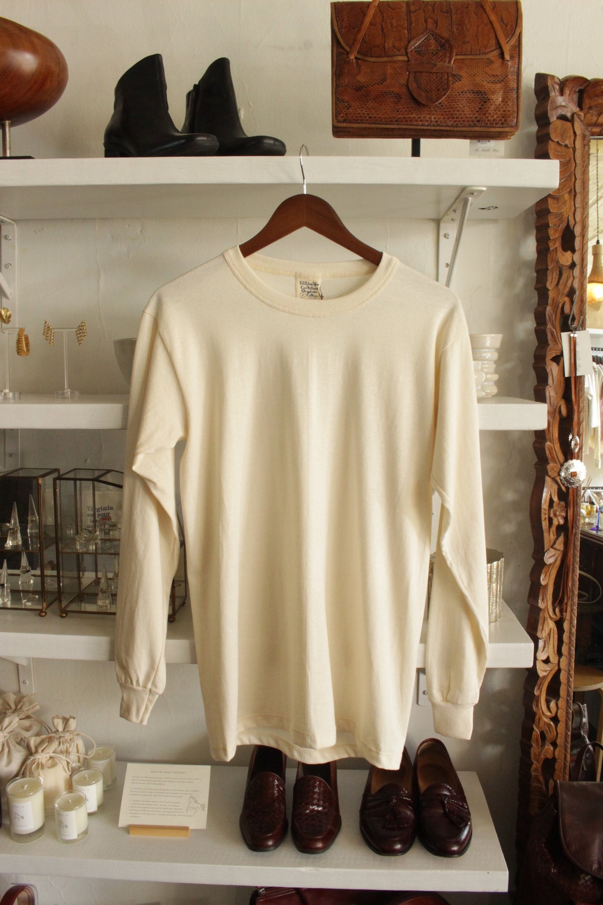 Organic Cotton Wide Long Sleeve Tee / Multiple Colors Available