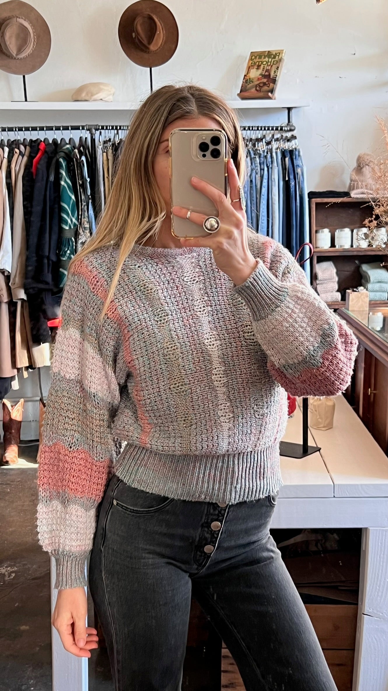 Vintage Multi-Tonal Knit Sweater