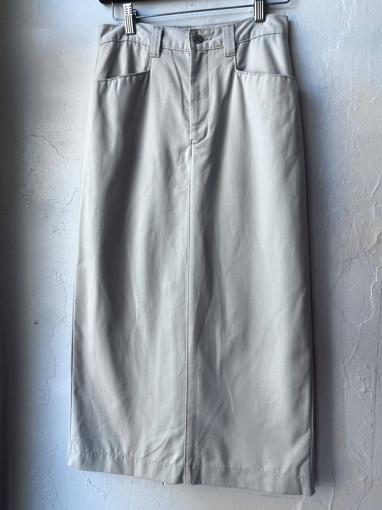 Vintage Lee Khaki Midi Skirt