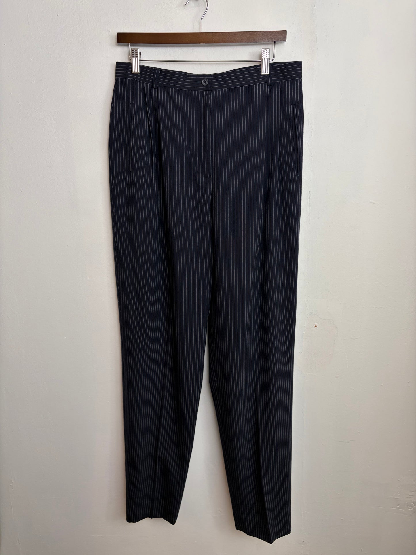 Vintage Pinstripe Wool Trousers
