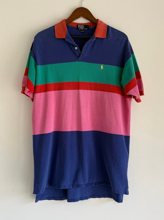 Vintage Ralph Lauren Colorful Striped Polo