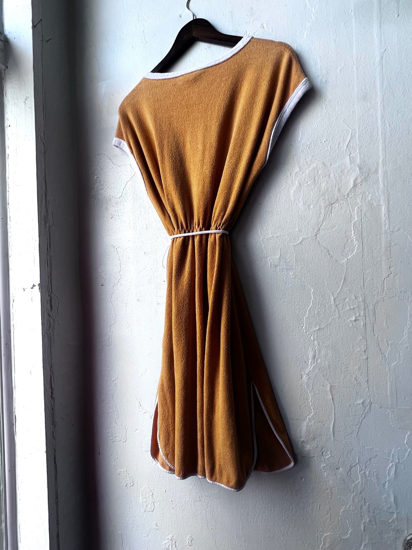 Vintage Citrus Terry Cloth Summer Dress
