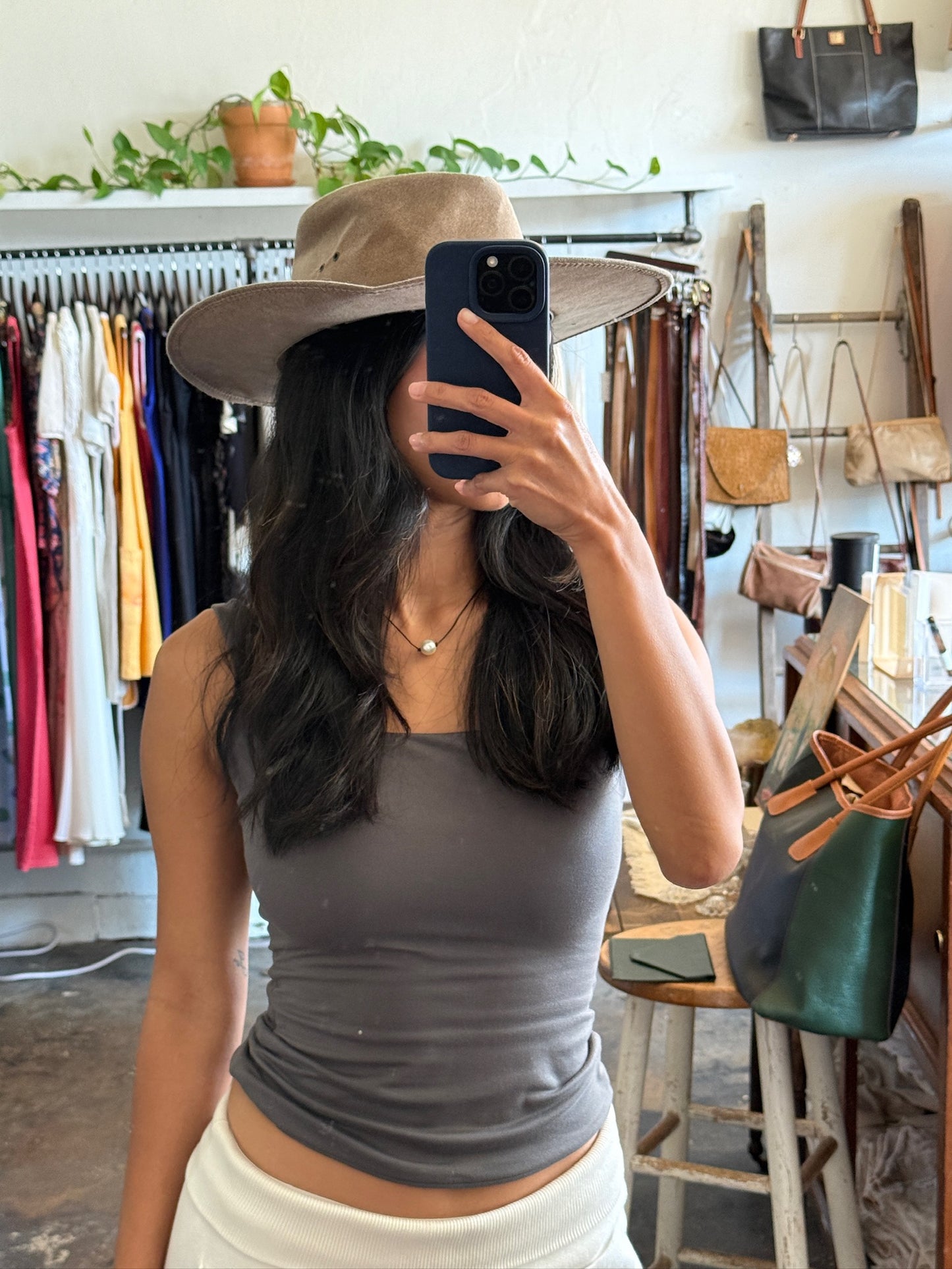 Vintage Taupe Outback Hat