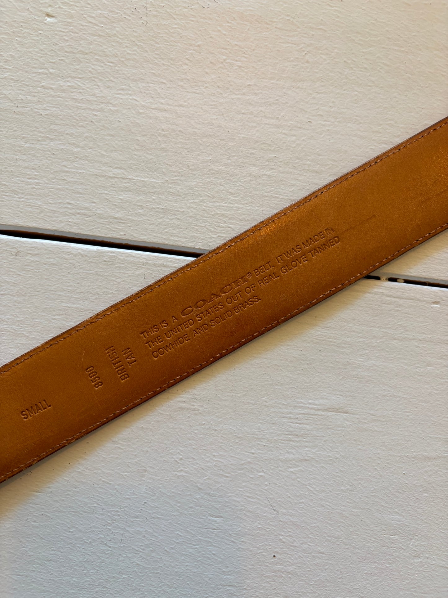Vintage British Tan Coach Belt