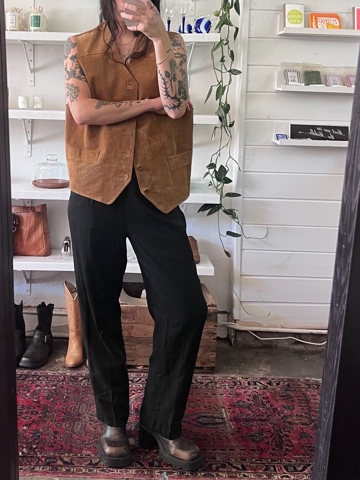Vintage Rustic Suede Vest