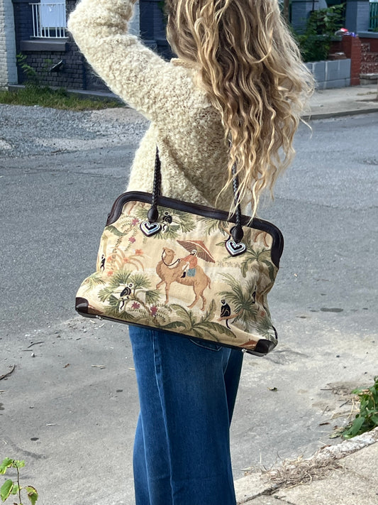 Vintage Brighton Tapestry Shoulder Bag