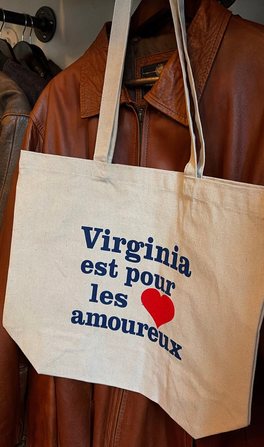 "Virginia Est Pour Les Armoureux" Canvas Tote Bag