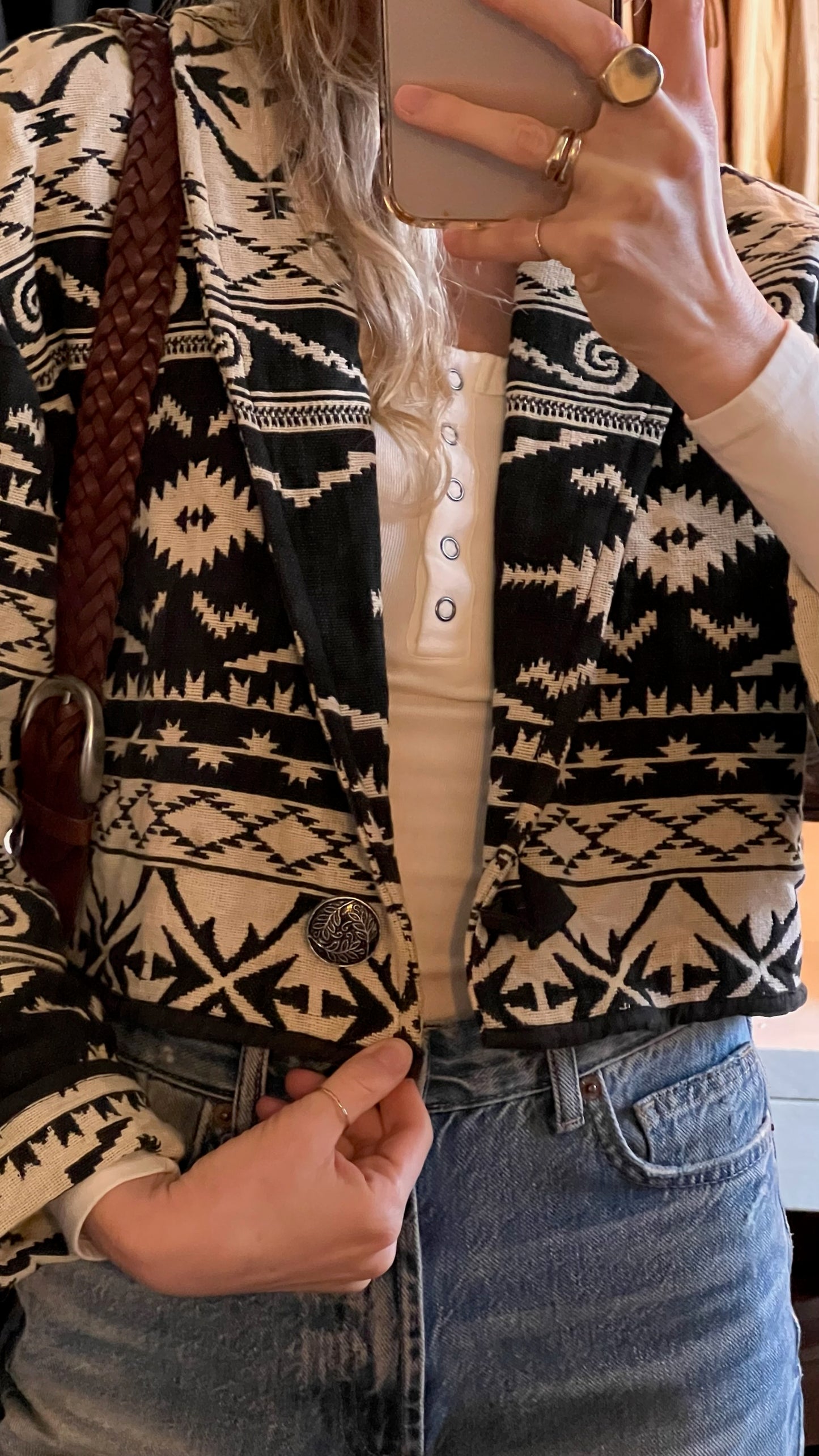 Vintage Southwestern Cropped Jacket