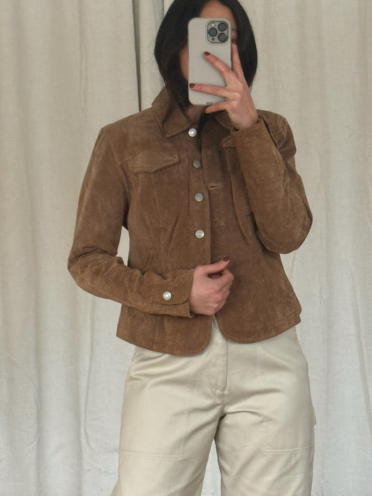 Vintage Chestnut Suede Jacket