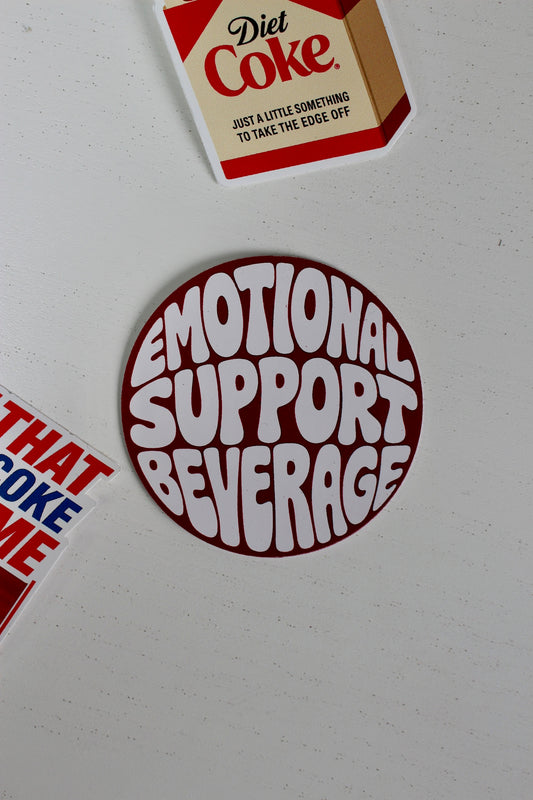 Emotional Support Beverage Sticker