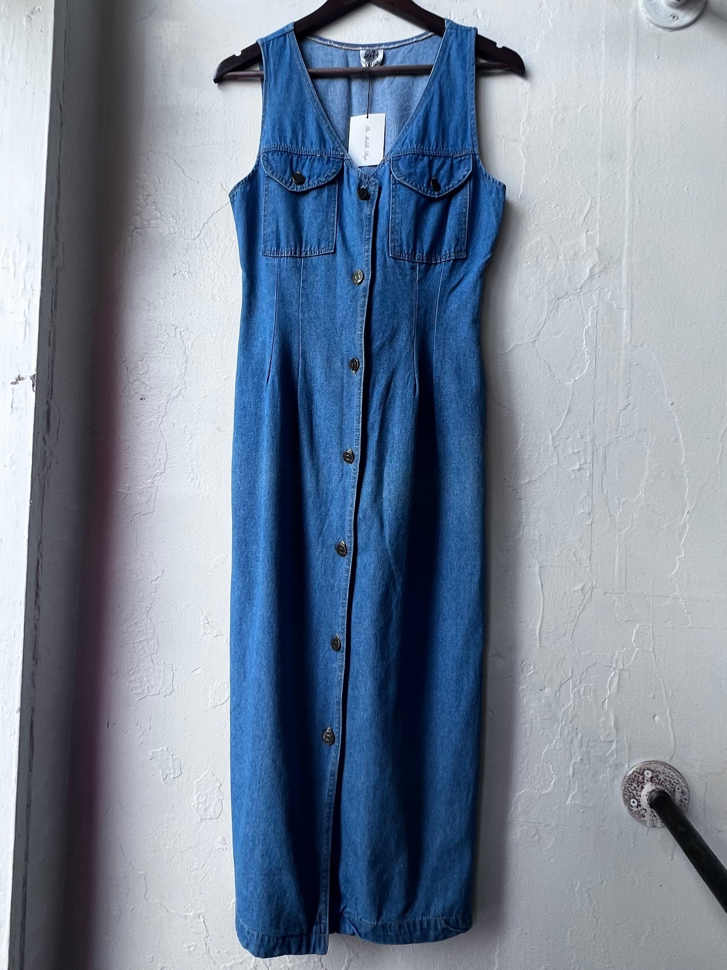 Vintage Denim Button-Down Dress
