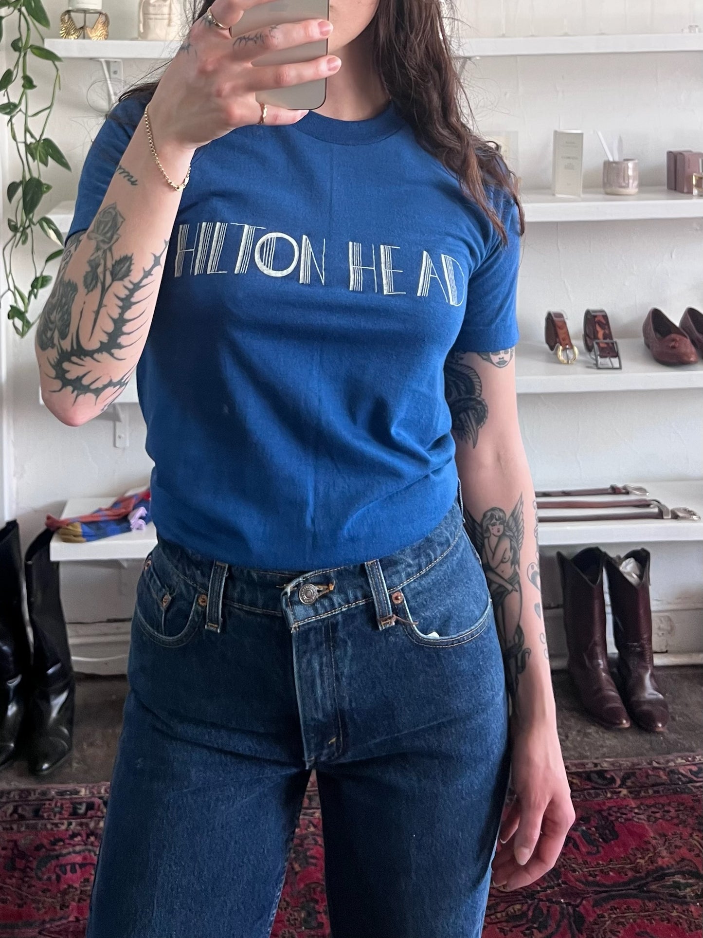 Vintage Hilton Head Graphic Font Tee