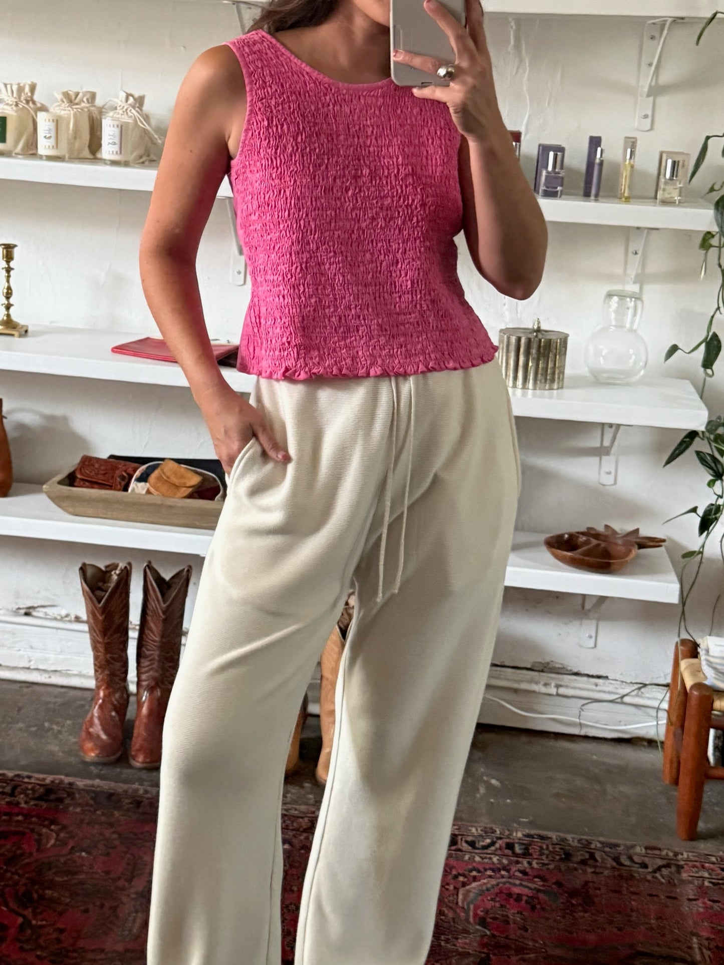 Vintage Smocked Tank Top